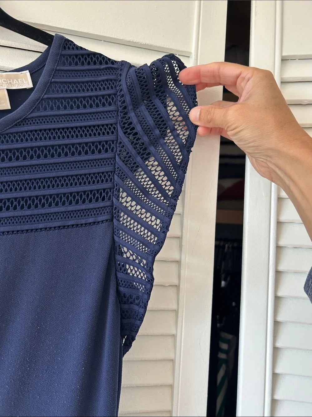 Michael Kors Navy Blue Jumpsuit with Lace Detail